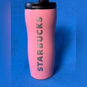 Starbucks Store Pink Shaped Stainless Steel Tumbler - 12 oz Preowned 2008 GUC